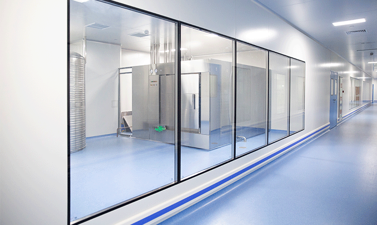 What are the components of the clean room enclosure system?